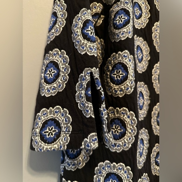 LOFT Black and White Long Sleeve A-line Dress (Size M) - Picture 4 of 11